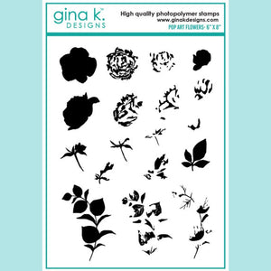 Gina K - Pop Art Flowers Stamp Set