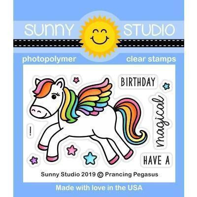 Sunny Studio Stamps - Prancing Pegasus Stamps and Dies
