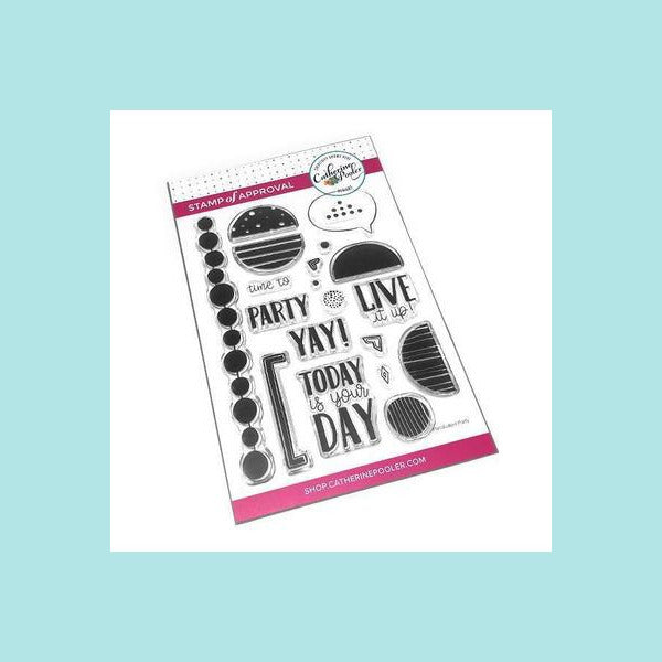 White Smoke Catherine Pooler - Punctuated Party Stamp Set