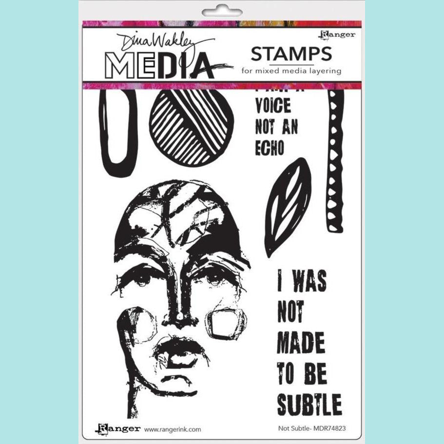 Dina Wakley Media Cling Mount Stamps: Not Subtle