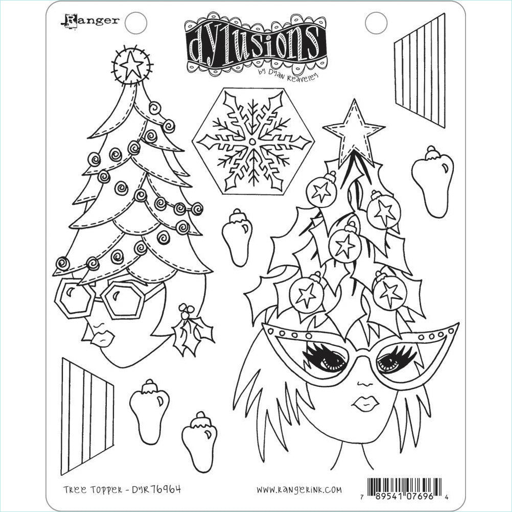 Ranger Dylusions - Tree Topper Cling Mount Stamps
