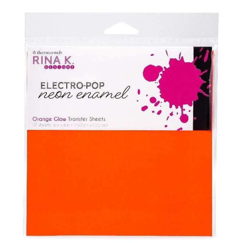 Rina K. Designs - Neon Enamel Transfer Sheets ORANGE GLOW