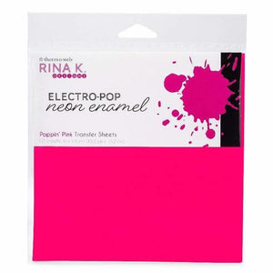Rina K. Designs - Neon Enamel Transfer Sheets POPPIN PINK