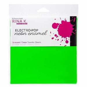 Rina K. Designs - Neon Enamel Transfer Sheets SCREAMIN GREEN