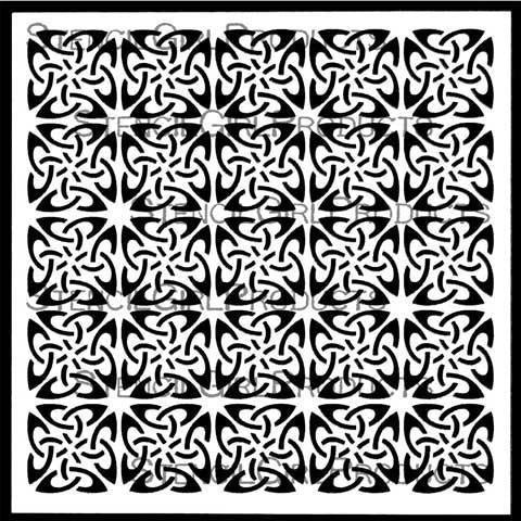 Square Celtic Knots Stencil