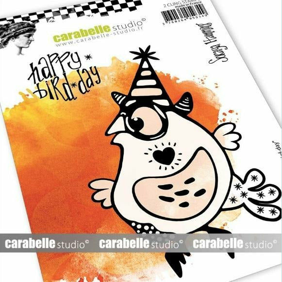 Black Carabelle Studio - Cling Stamp A6 : Happy Bird-day by Soraya Hamming