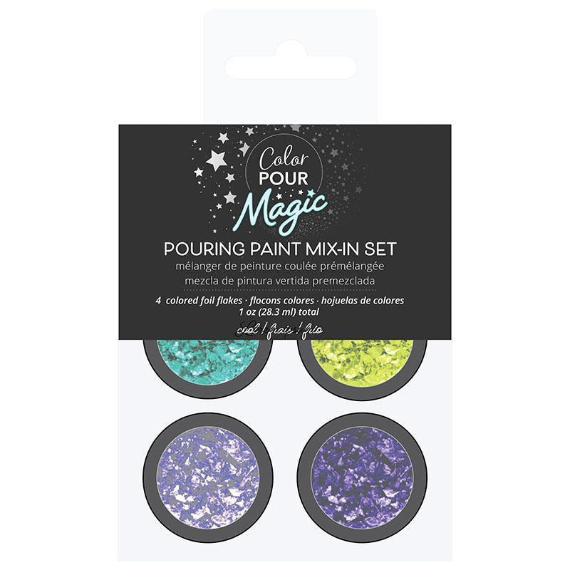 American Crafts - Color Pour Magic Collection - Foil Flakes - Cool