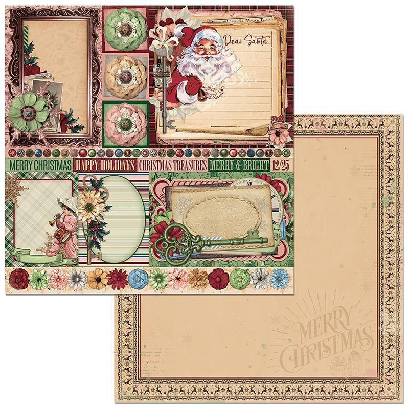 BoBunny Christmas Treasures - Dear Santa - 12 ins x 12 ins