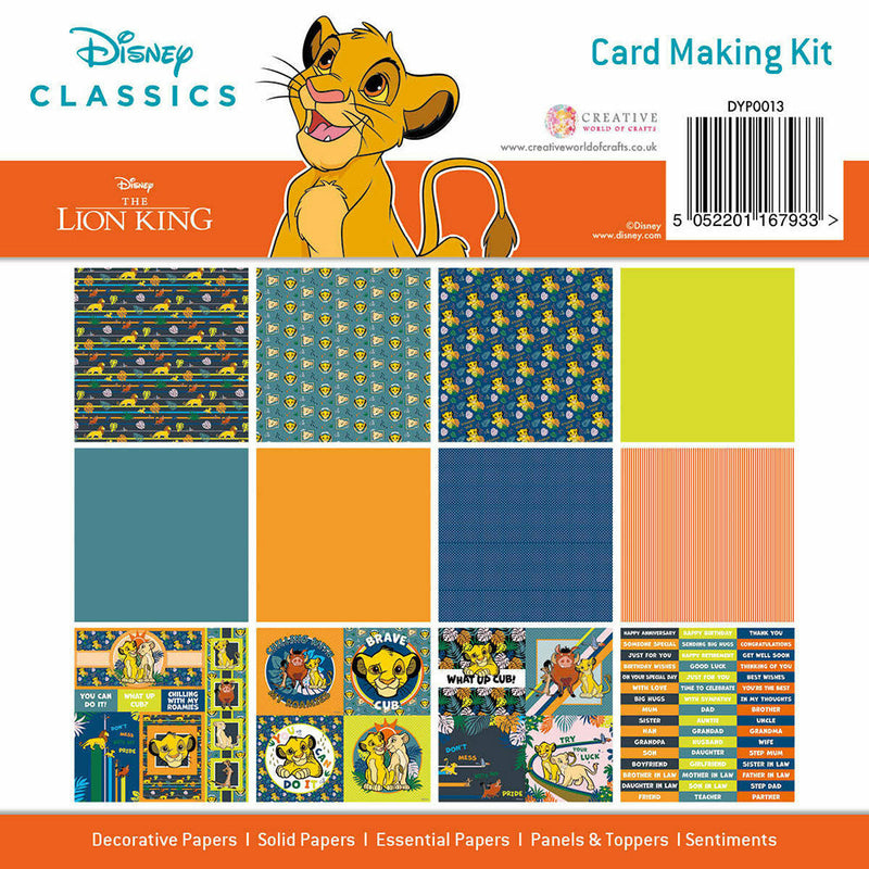 Creative World Of Crafts Disney Card Making Pad - The Lion King - by Creative Expressions
