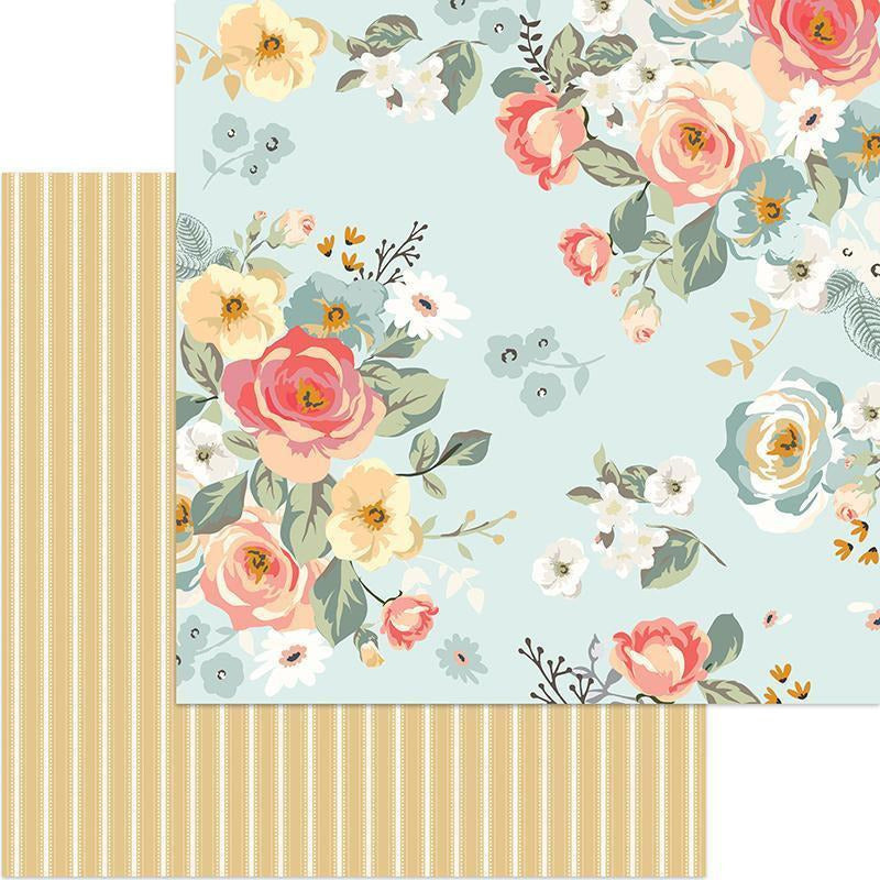 My Mind's Eye - Gingham Gardens Collection - 12 x 12 Double Sided Paper