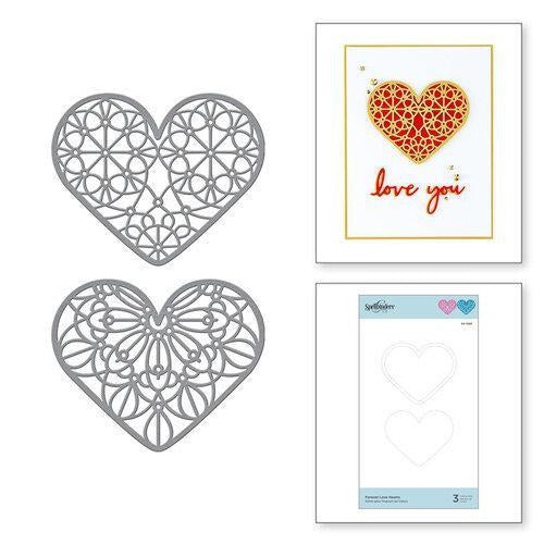 Spellbinders - Forever Love Hearts Etched Dies from Expressions of Love Collection