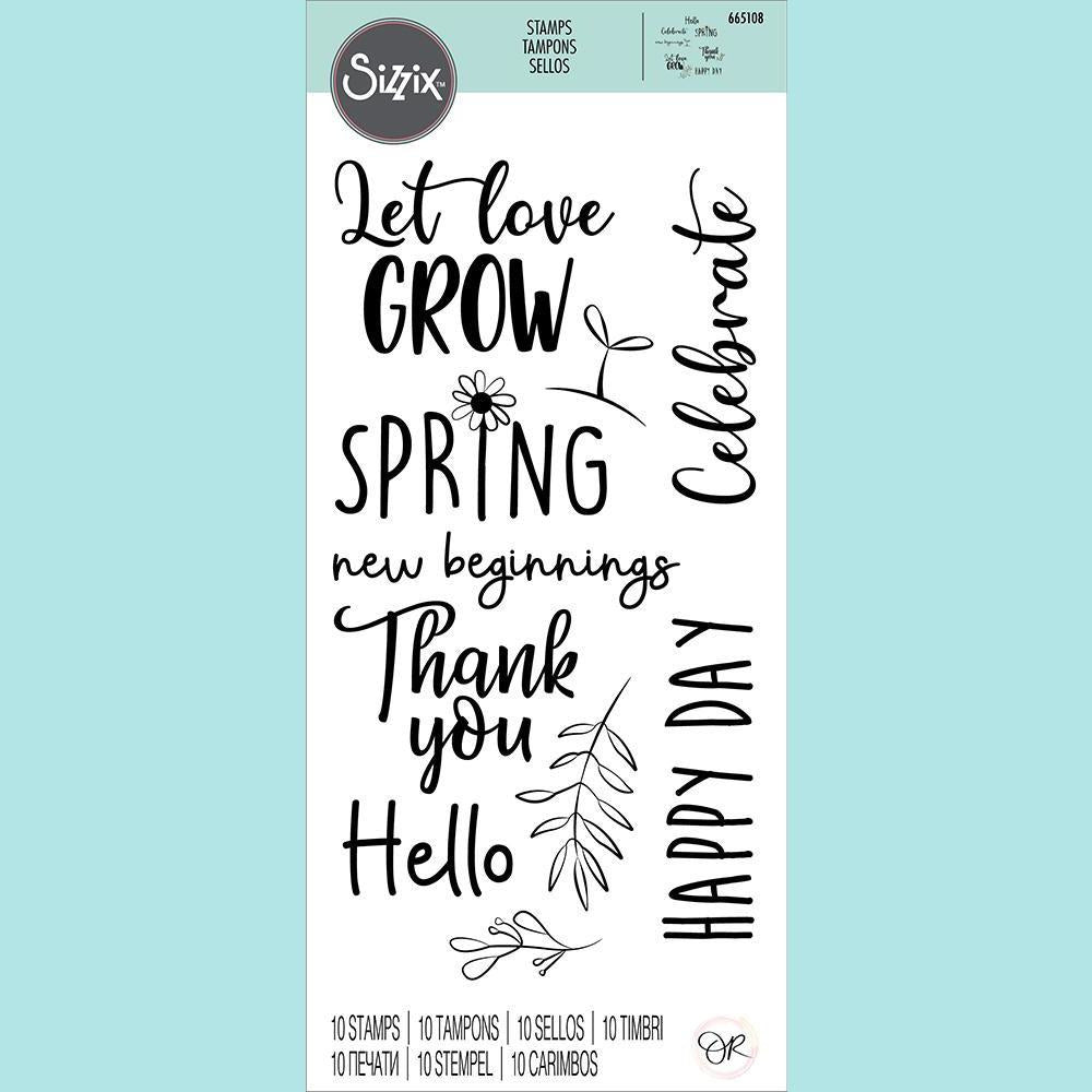 Sizzix - Clear Stamps Set 10PK - New Beginnings