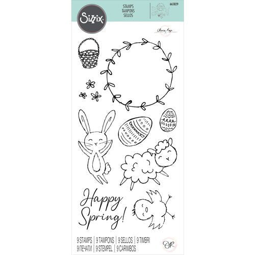 Sizzix - Clear Acrylic Stamps - Spring Essentials