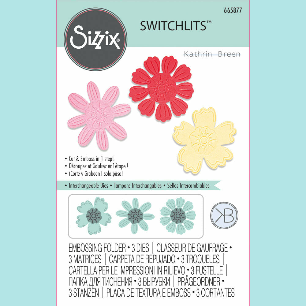 Sizzix Switchlits Embossing Folder - Detailed Blooms