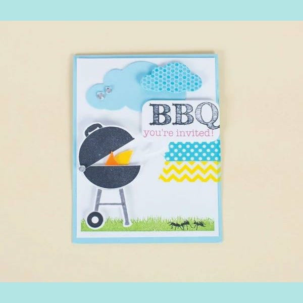 Light Gray Fun Stampers Journey - Backyard BBQ Stamp Set