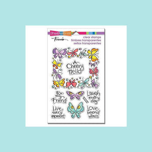 White Smoke Stampendous - Winged Frame Perfectly Clear Stamps Set