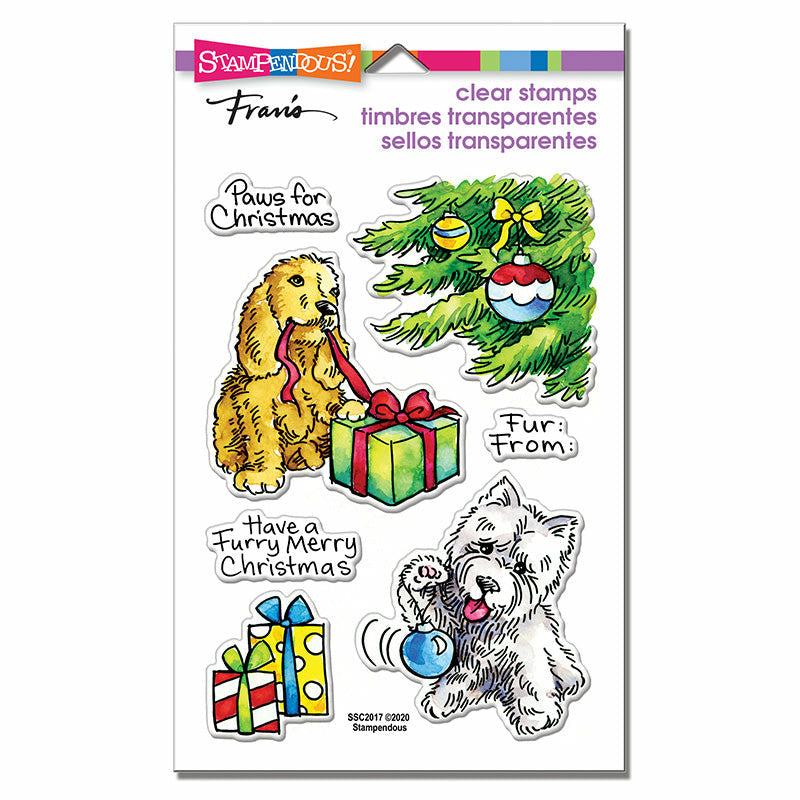 Stampendous - Furry Christmas Perfectly Clear Stamps
