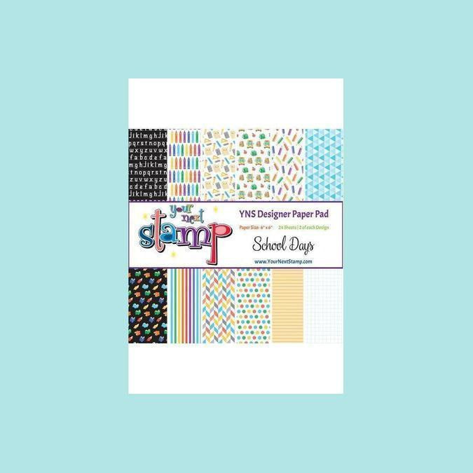 White Smoke Your Next Stamp - School Days Paper Pad - Card Stock