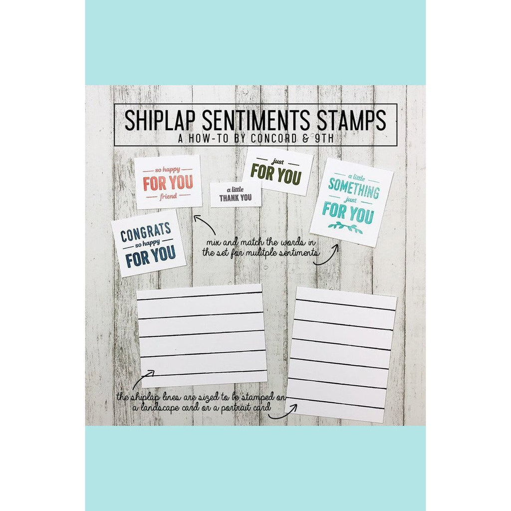 Concord & 9th SHIPLAP SENTIMENTS Stamp