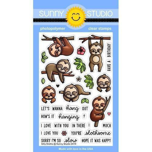 Sunny Studio Stamps - Silly Sloths Stamp