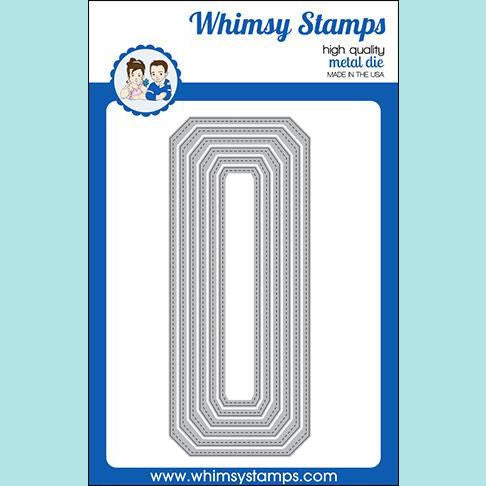 Whimsy Stamps - Slimline Cornered Rectangles Die Set