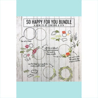 Concord & 9th SO HAPPY FOR YOU Clear Stamp Set & Floral Hoop Die