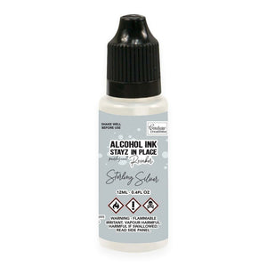 Couture Creations - Stayz in Place - Alcohol Ink Pad 12ml Reinker STERLING SILVER PEARLESCENT