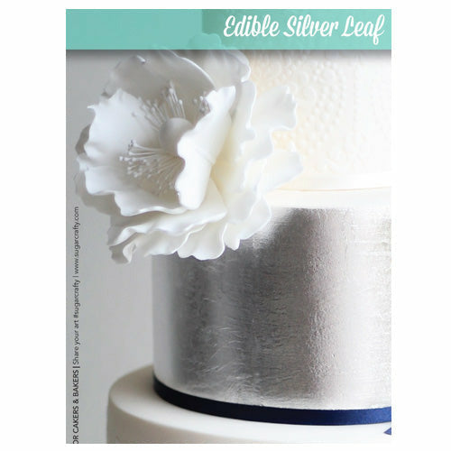 Sugar Crafty - Edible Silver Leaf - Book of 5 Loose Sheets