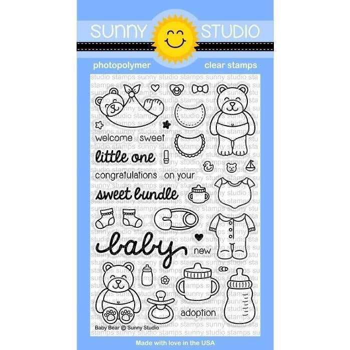 Sunny Studio Stamps - Baby Bear Stamp and Die