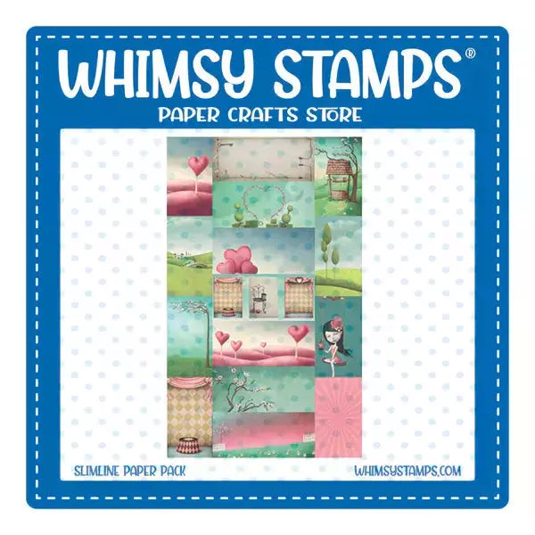 Whimsy Stamps - Slimline Paper Pack - SurReally Cool Sweetheart