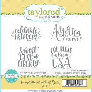 Taylored Expressions - Handlettered 4th of July Stamp Set