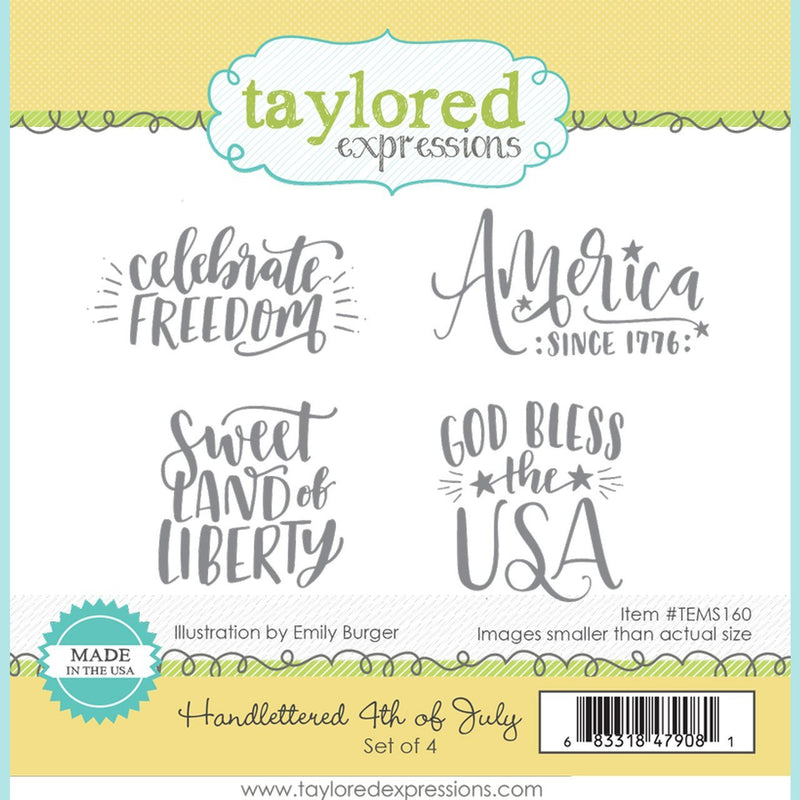 Taylored Expressions - Handlettered 4th of July Stamp Set