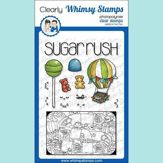 Powder Blue Whimsy Stamps Tin Games -Sugar Rush Clear Stamps