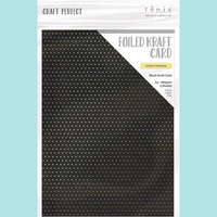 Tonic Studios - Craft Perfect - Foiled Kraft Card A4 GOLDEN POLKADOT