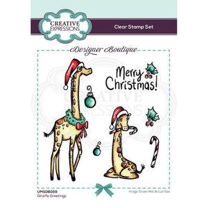 Creative Expressions - Designer Boutique Collection Giraffe Greetings A6 Clear Stamp Set