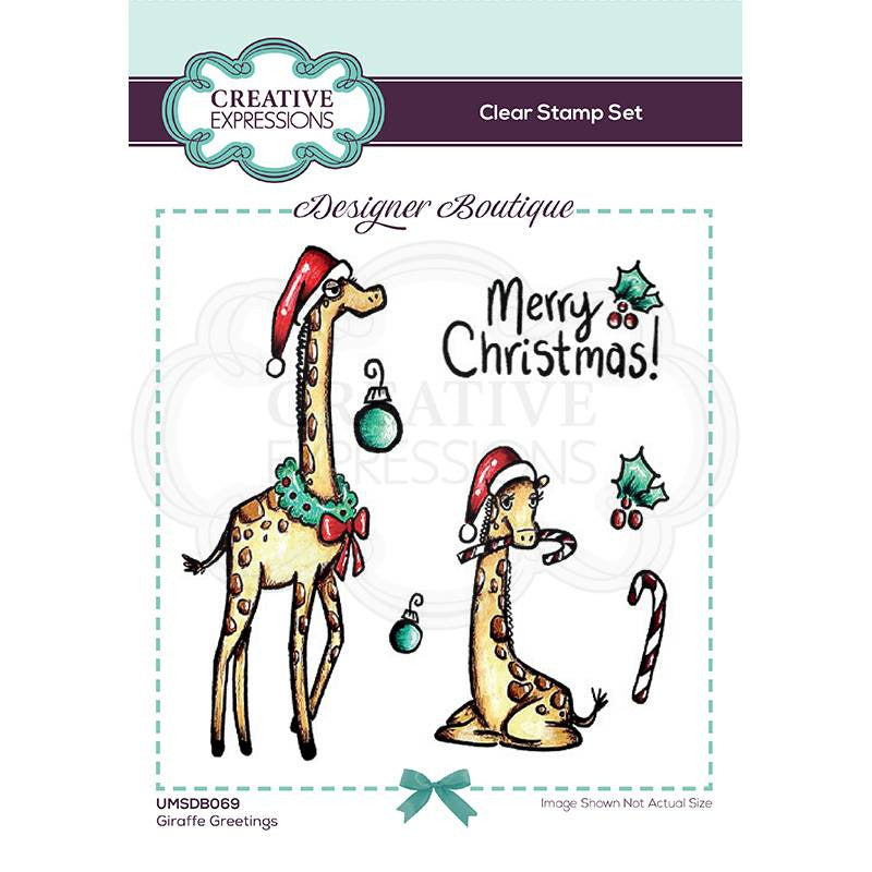 Creative Expressions - Designer Boutique Collection Giraffe Greetings A6 Clear Stamp Set