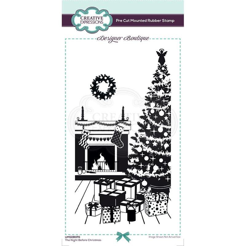 Creative Expressions - Designer Boutique Collection The Night Before Christmas DL Pre Cut Rubber Stamp