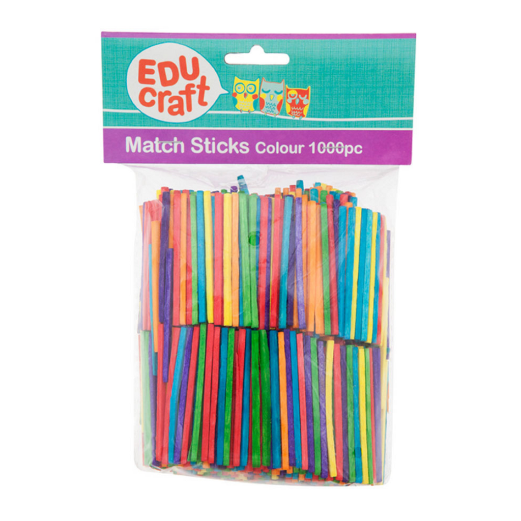 Educraft - Match Sticks Colour (Pack 1000)