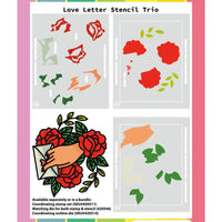 Waffle Flower - Love Letter Stamp Set - Stencil and Combo STENCIL
