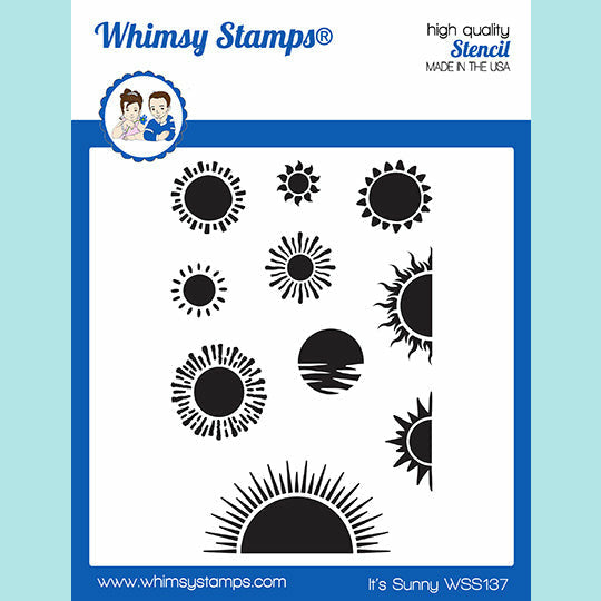 Whimsy Stamps - NEW It's Sunny - 6x9 Stencil