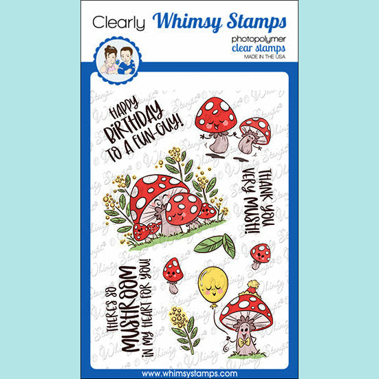 Whimsy Stamps - NEW Mushroom in My Heart Clear Stamps