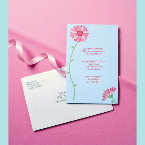 Wilton - Pink Gerbera Daisy Invitation Kits