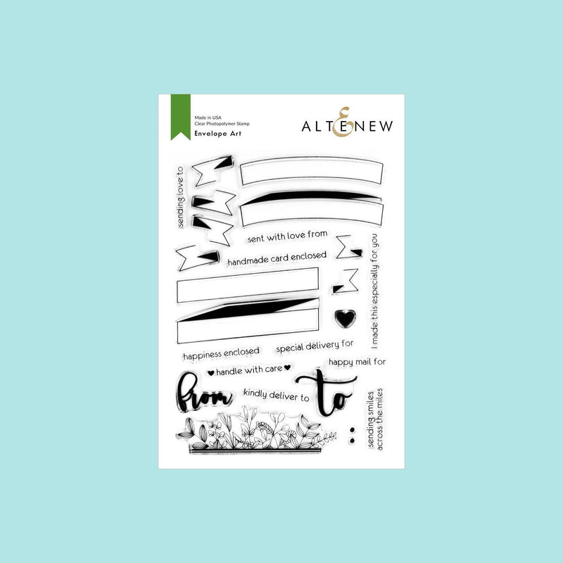 White Smoke Altenew - Envelope Art Stamp Set