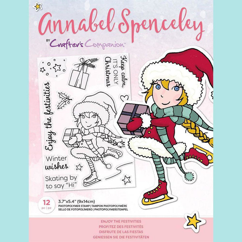 Crafter's Companion - Annabel Spenceley Photopolymer Stamp - Enjoy The Festivities