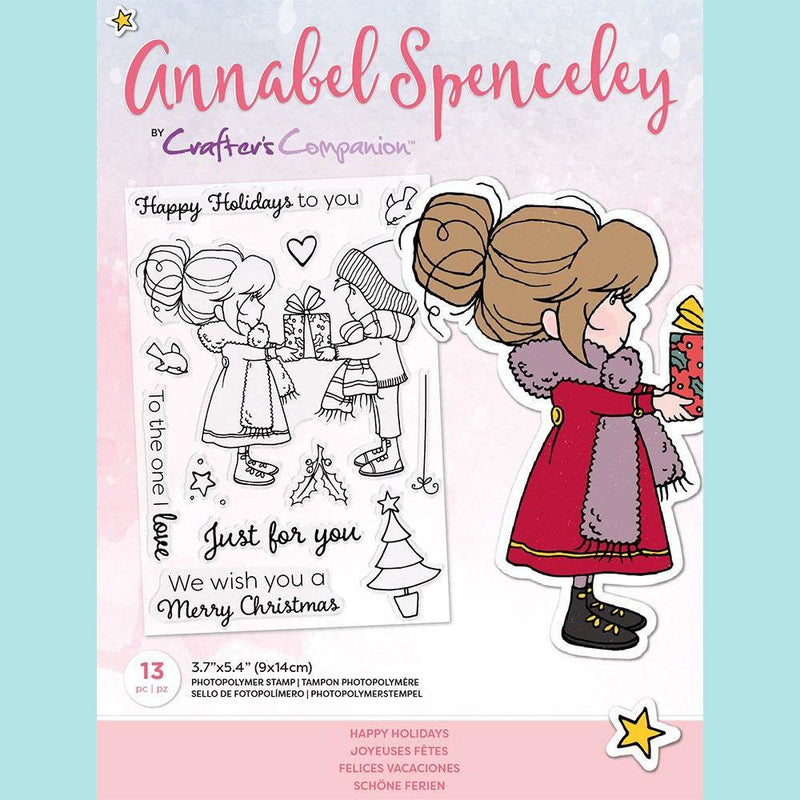 Crafter's Companion - Annabel Spenceley Photopolymer Stamp - Happy Holidays