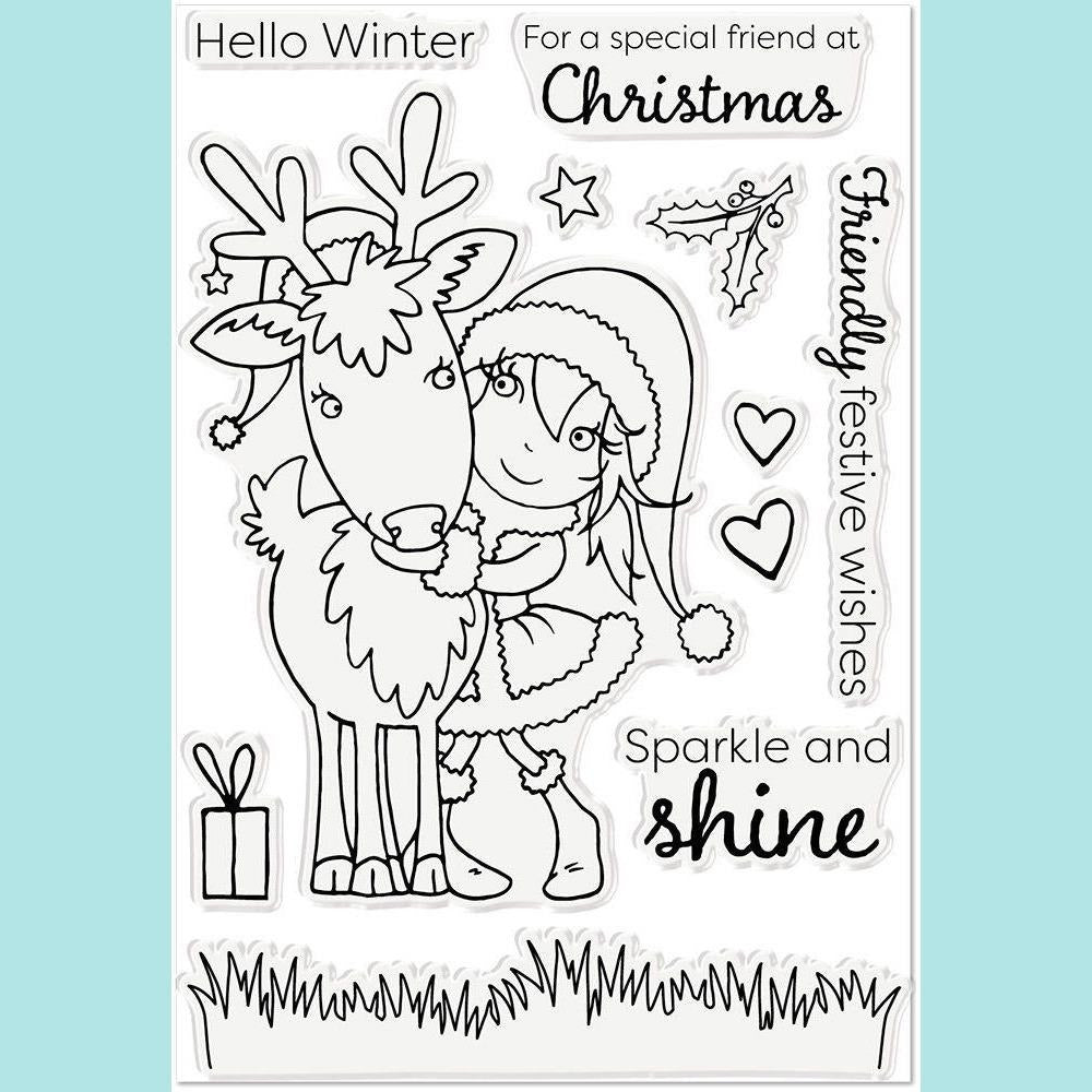 Crafter's Companion - Annabel Spenceley Photopolymer Stamp - Hello Winter