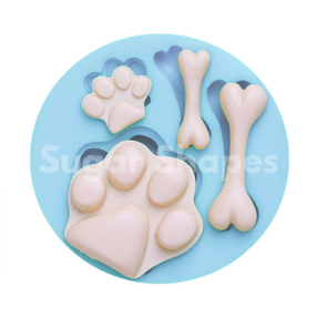 Sugar Shapes - Silicone Mould Paw & Bone Assorted 4pc
