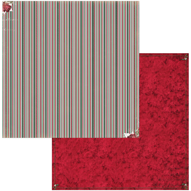 BoBunny - Joyful Christmas Patterned Paper  - 12 X 12 - Stripe