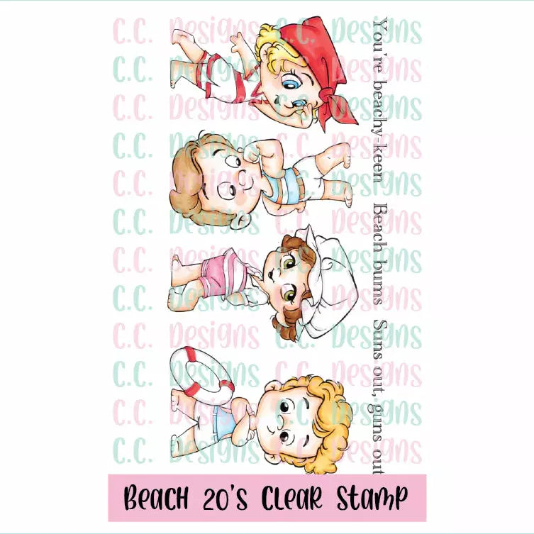 C.C. Designs - Beach 20's Clear Stamp Set