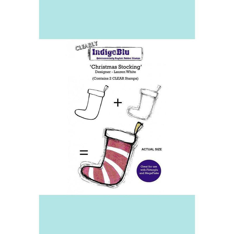 IndigoBlu Christmas Stocking (2 clear stamps) A6 by Lauren White - Clear